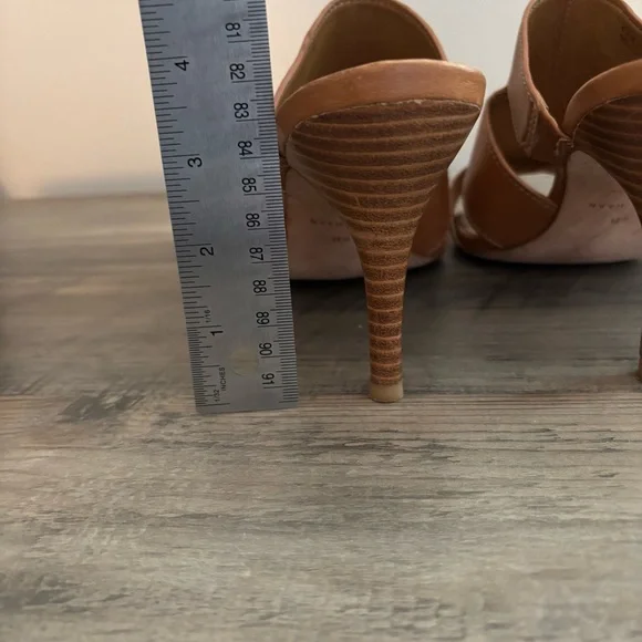 Cole Haan Phira Mule Heels Leather Open Toe Shoes Size 8 - Picture 13 of 14